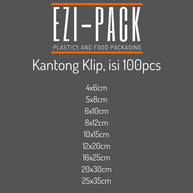 Kantong Plastik Klip Kecil - Zipper Bag, Storage/Sauce Bag- isi 100pcs