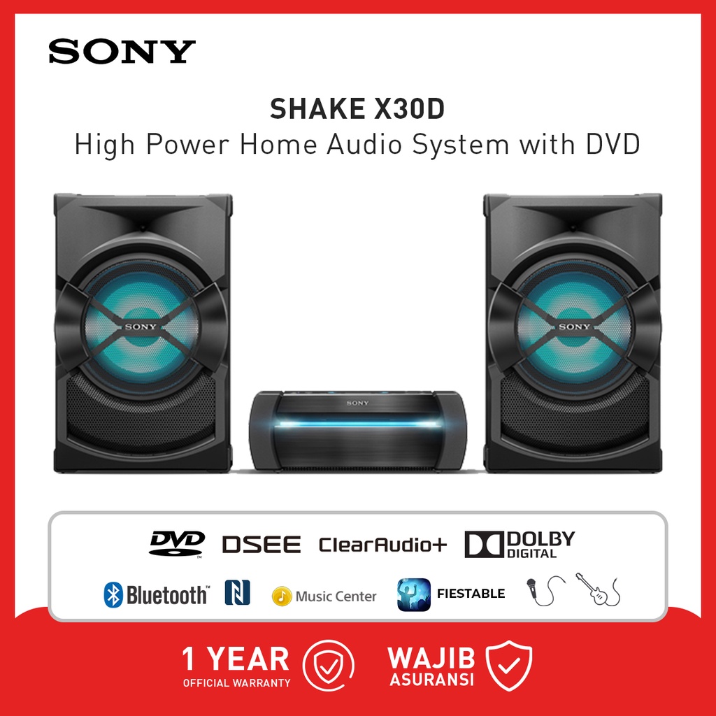 Sony High Power Home Speaker With DVD SHAKE X30D