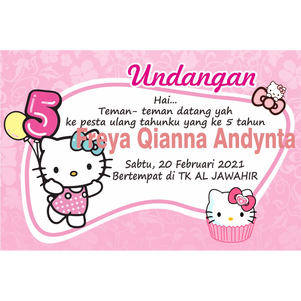 

Undangan topi Ulang Tahun Custom
