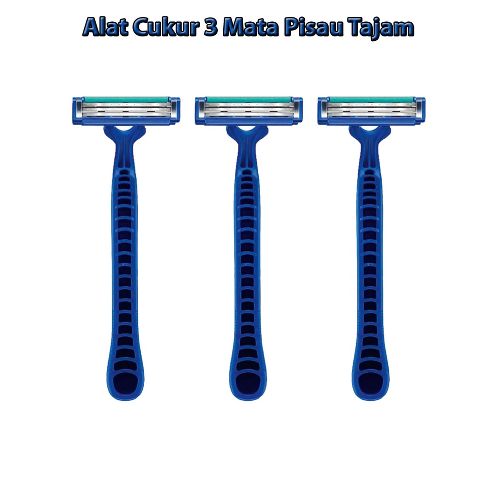 Pisau Cukur 3 mata Cukuran 3 Pisau Alat Cukur