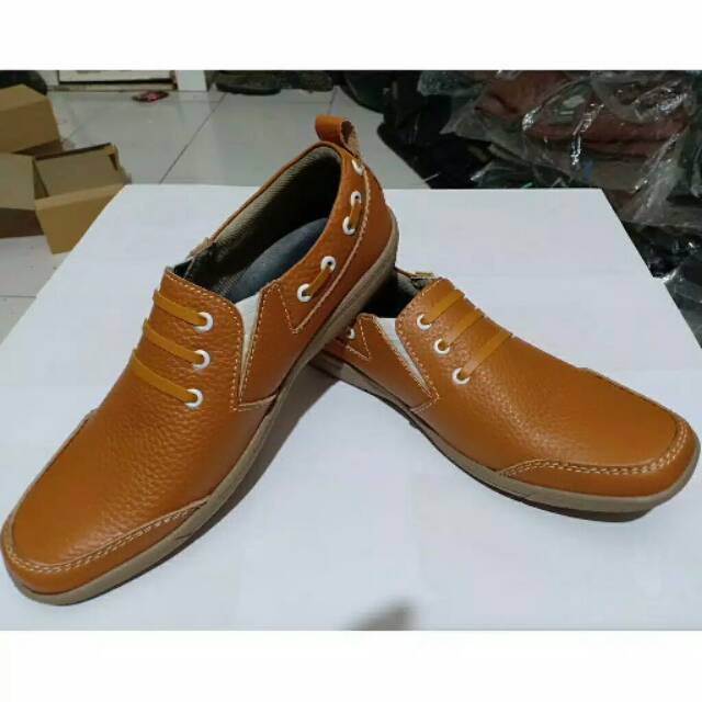 Sepatu koboy sepatu kulit pria sepatu casual cowok kulit asgar