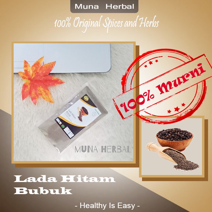 

BUBUK LADA HITAM / Lada Hitam bubuk / Black Pepper Jamu Herbal Sari Rempah Lada Hitam JSR 100% Murni