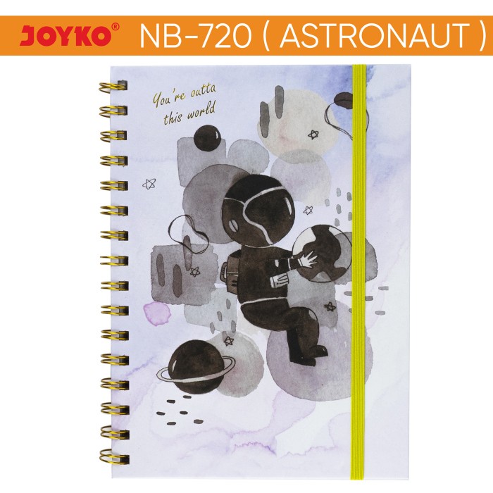 

Buku Tulis Catatan Bergaris Spiral Ruled Notebook Joyko NB-720 A5 - Astronaut