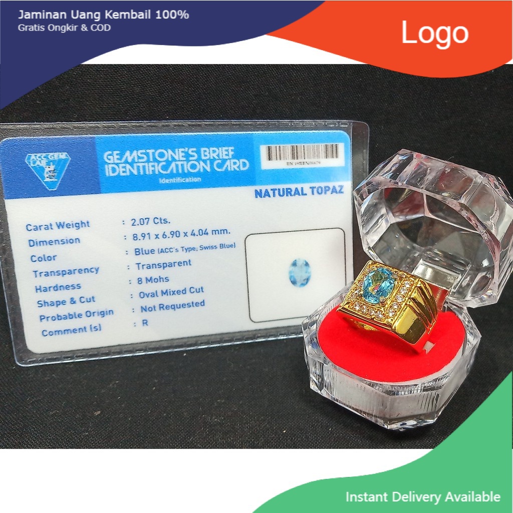 BATU NATURAL BLUE TOPAS & MEMO LAB