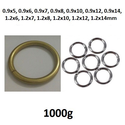 Ring Tebal 0.9 &amp; 1.2mm Tertutup Uk 5mm - 14mm Harga/1000gr