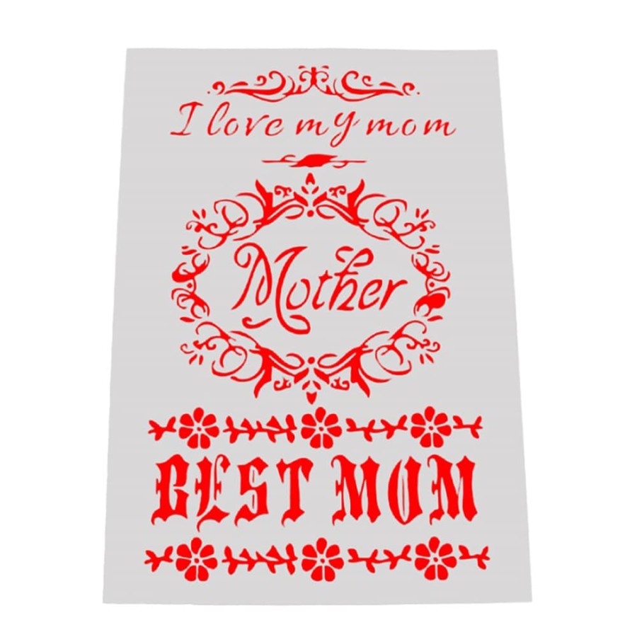 Plastic Stencil - Mother's Day Pattern (29,5x21,0cm)