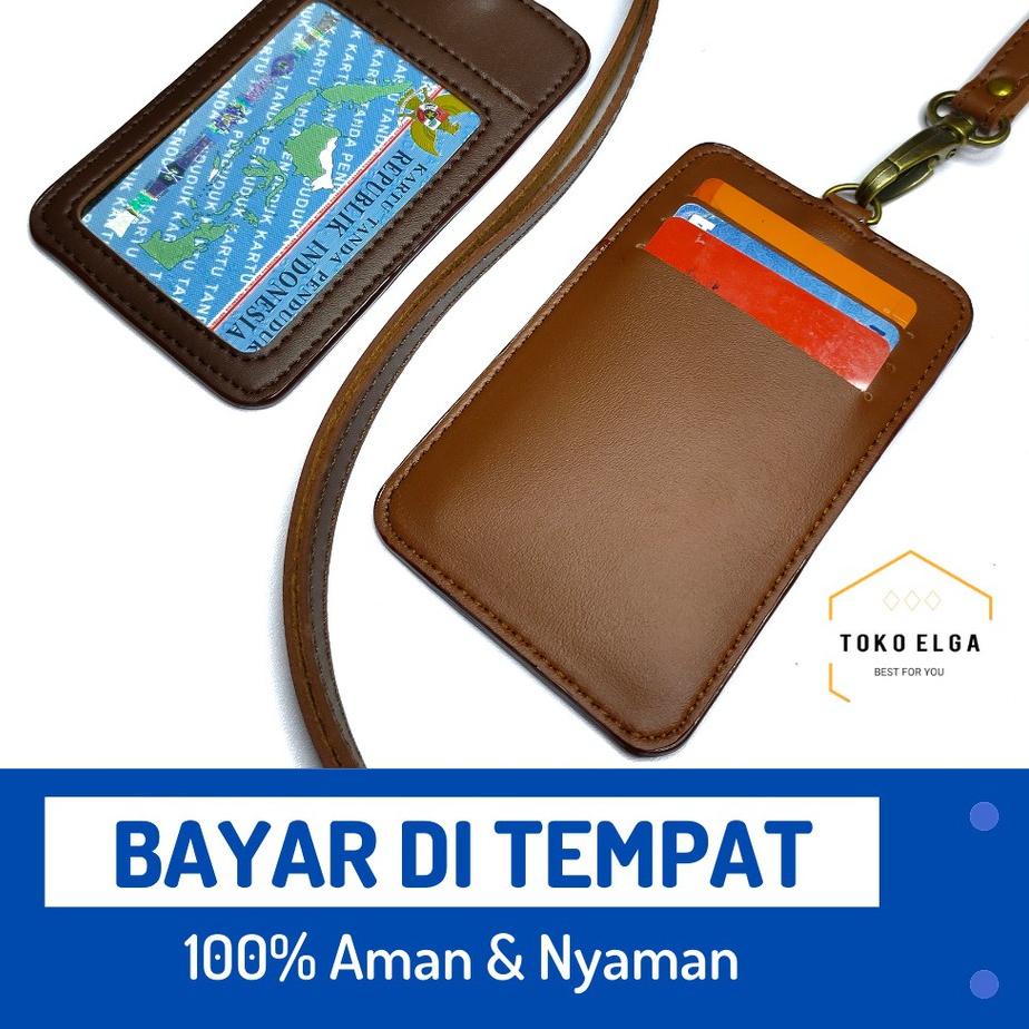 

⸨BiT ♜⸩ Id Card Kulit Name Tag Kulit Card Holder Termurah //Ready.stock