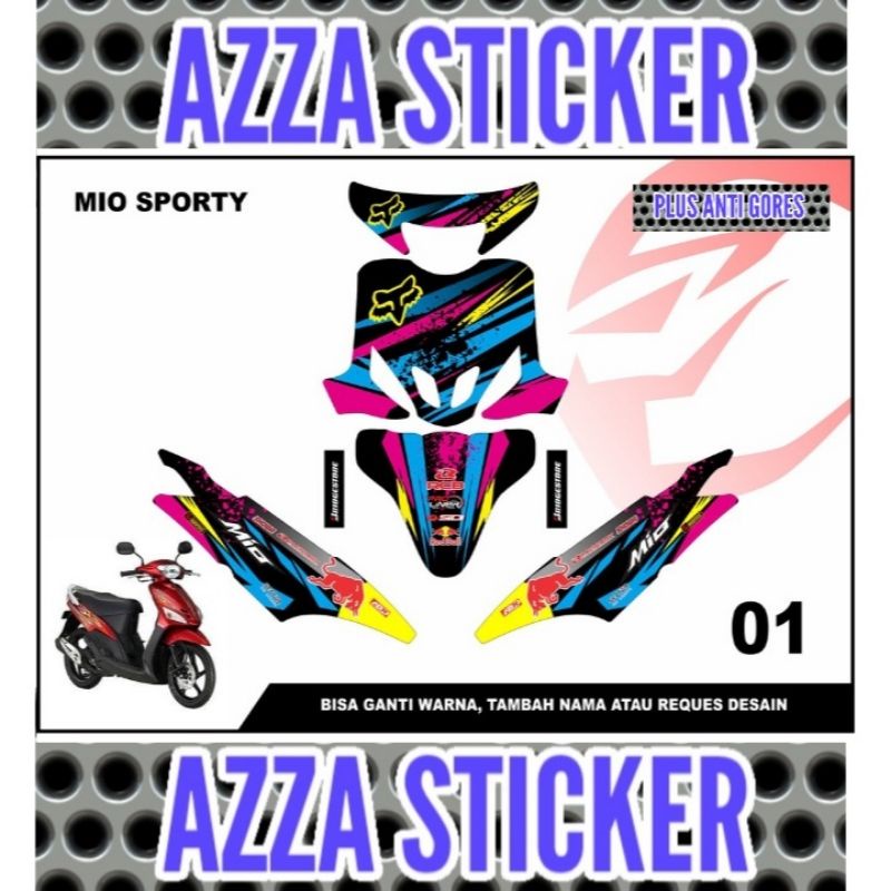 Stiker Dekal Mio Sporty Striping Motor Mio Sporty Full Sticker Decal Mio Sporty Stiker Motor Mio Spo