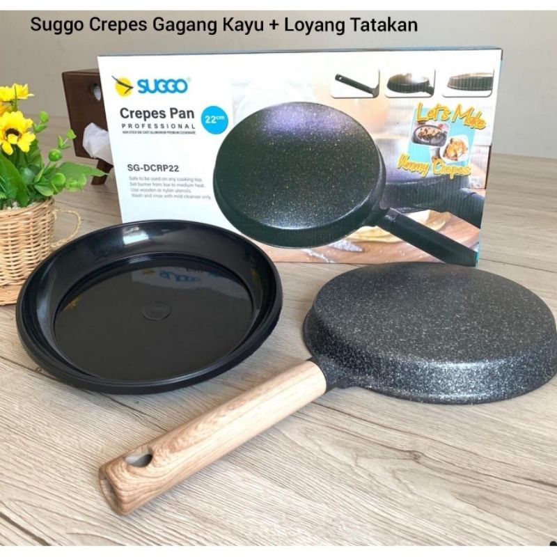 CREPES PAN SUGGO 22cm SUGGO CREPES MAKER 22CM WAJAN KWALIK CETAKA KULIT LUMPIA