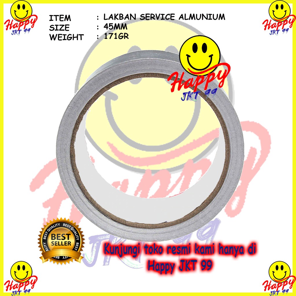 [ HAPPY JKT 99 ] LAKBAN ALUMUNIUM ALUMINIUM FOIL TAPE 4.5CM X 18METER (ANTI PANAS SERVICE)