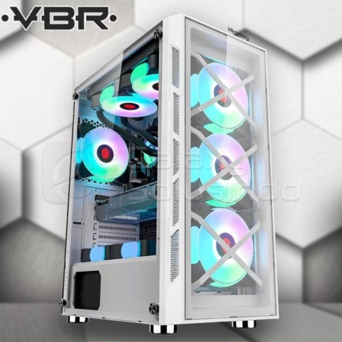 VBR DRAGON VD-001 Tempered Glass Gaming Case - White