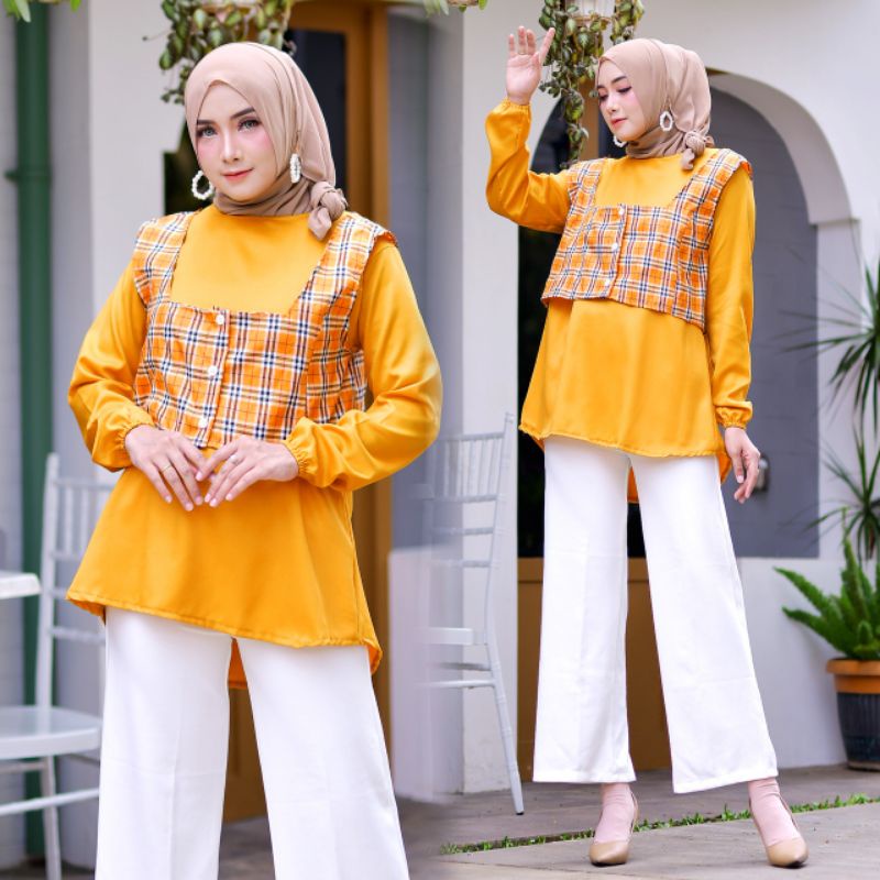 Sunny One Set. Atasan Katun. ATASAN, TUNIK, Blouse wanita, atasan wanita, BLOUSE, Baju Wanita