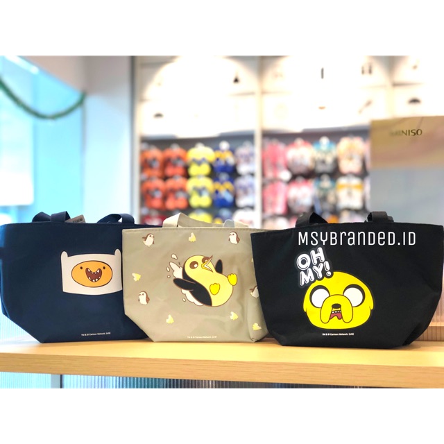 LUNCH BAG ADVENTURE TIME MINISO JAKE FINN TAS TEMPAT MAKAN