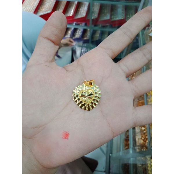 liontin love lapis emas 24k