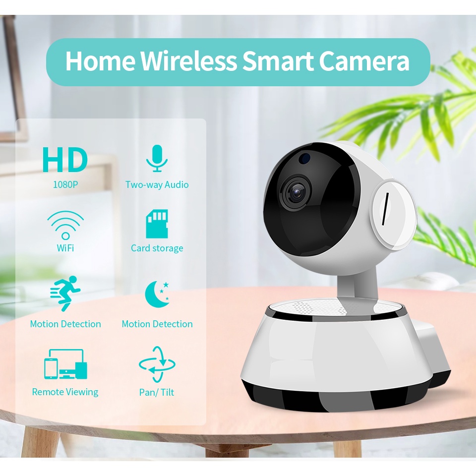 IP Camera CCTV 9100 Smart Net CT V380 Q6 Wifi Full HD / Kamera Ip Cam Q6 CCTV Wireless Jarak Jauh