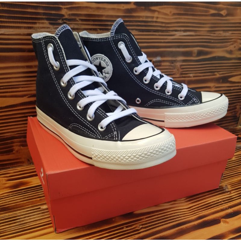 Sepatu CONVERSE 70S Egret Tinggi BNIB Black White Premium Vietnam