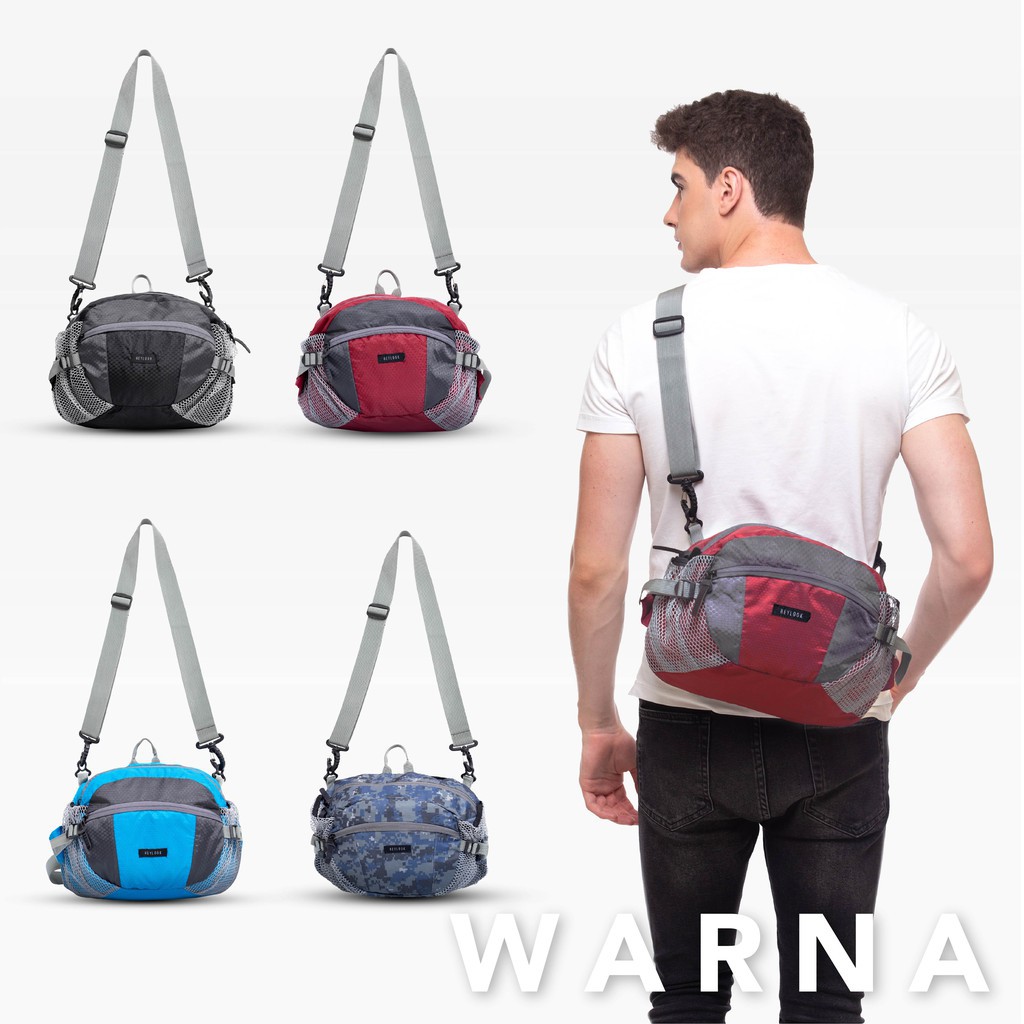 Tas Pria Selempang Wb Tracking Outdoor Waistbag Pinggang Distro Slempang Original COD