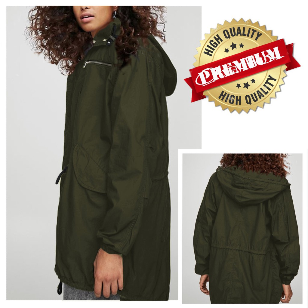 Fasgro Jaket Hoodie Parka Tangan Panjang wanita