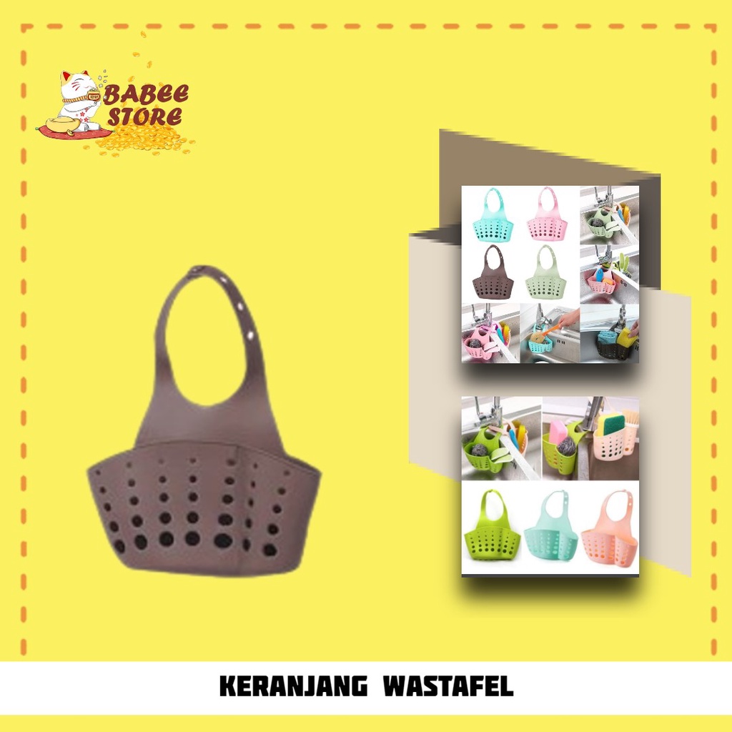 GANTUNGAN WASTAFEL/KERANJANG PENGERING SPONS CUCI PIRING SIKAT SABUN DAPUR