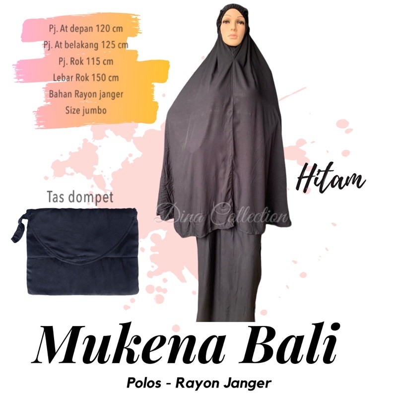 MUKENA BALI - POLOS | MUKENA RAYON PREMIUM JUMBO