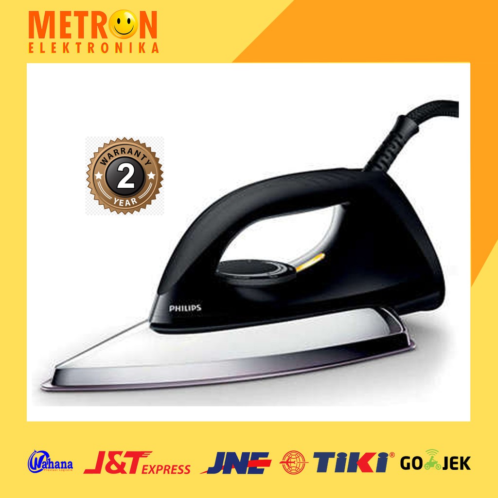 PHILIPS HD 1173/80 / SETRIKA GOSOKAN KERING HITAM 350 WATT / DRY IRON BLACK / HD1173