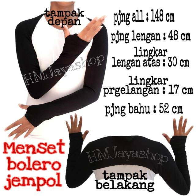 Manset Bolero Jempol Manset Sambung Jempol