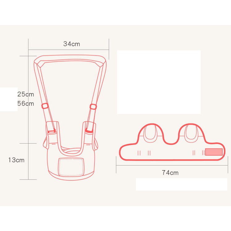 ELFYDO HL0241 Alat Bantu Jalan Bayi Toodler Baby Walking Assistant Baby Walker Sabuk Pengaman Motif Beruang