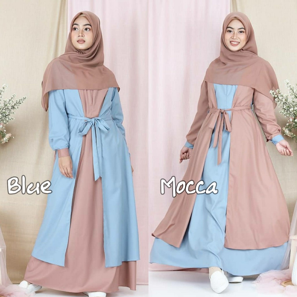 ATINA Maxi Style Remaja Dewasa - Polos Harian - Gamis Wanita Dewasa Murah