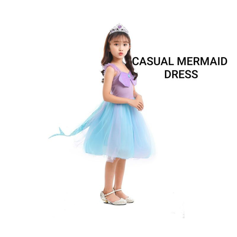 CASUAL MERMAID DRESS / DRESS PRINCESS ANAK / KOSTUM PRINCESS ANAK / GAUN ULANG TAHUN