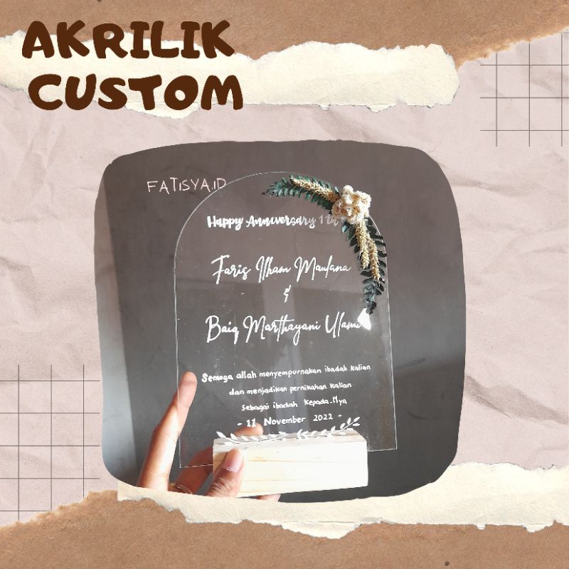akrilik custom |kado wisuda |kado ultah|kado pernikahan
