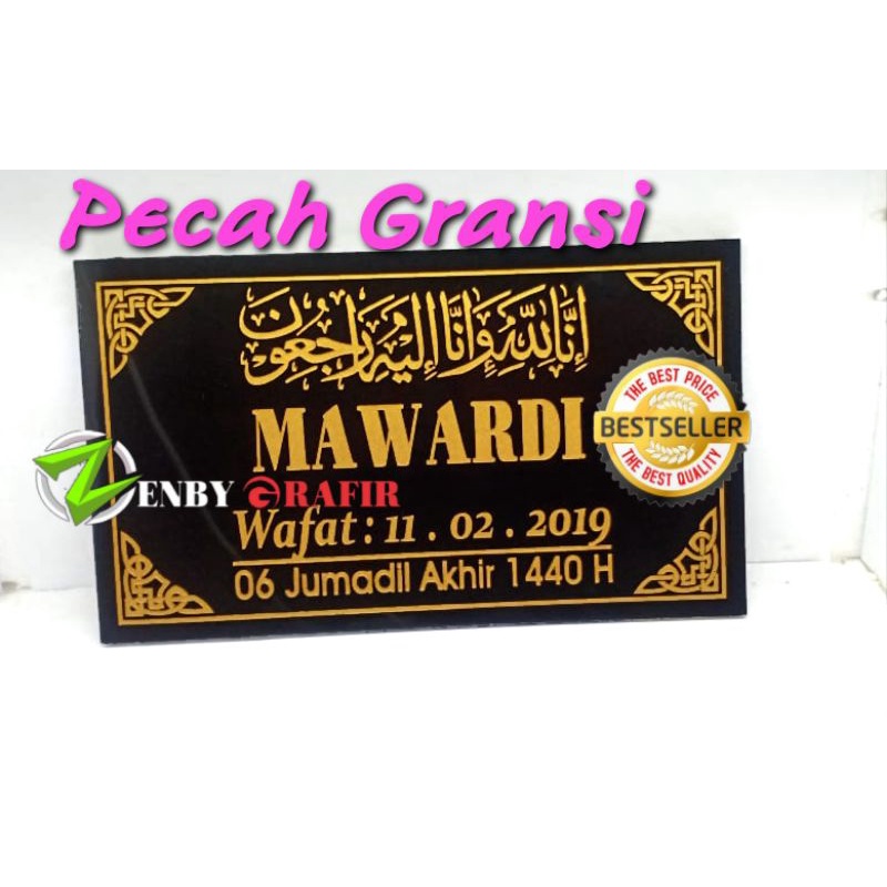 Batu Nisan Granit Ukir Permanen