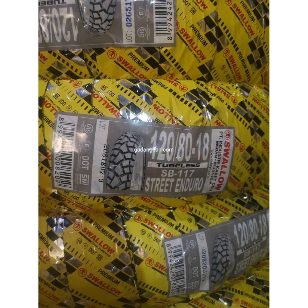 Swallow 120/80-18 Ban Motor Ring 18 SB117 Street Enduro Dual Purpose japstyle tahu