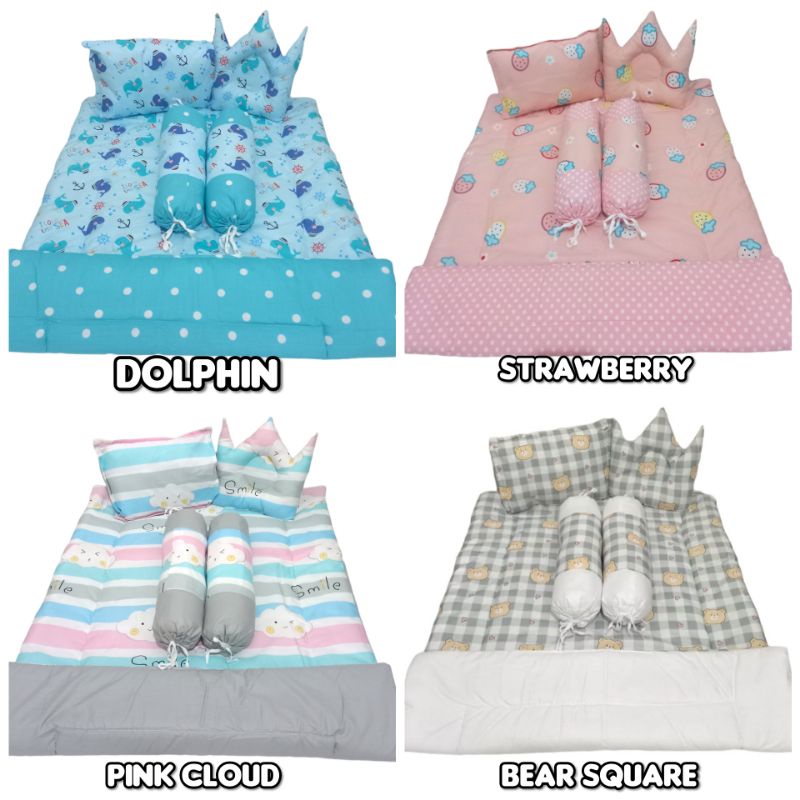 Bedcover Bayi Set / Swan Baby Bedding Set / Selimut Bayi Set / Bedding Set Bayi Swan Baby Bisa Pakai Tas Mika Free Card Ucapan