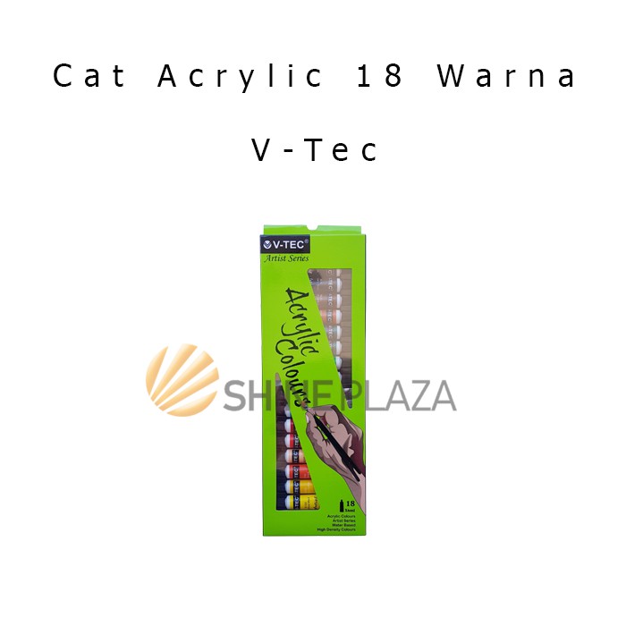 Cat Acrylic V-Tec 18 Warna Colors - Cat Akrilik VTec Paint Set VT-618A
