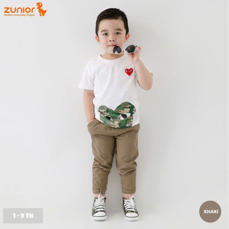 Jogger Anak Premium Zunior Khaki 1-12 Tahun