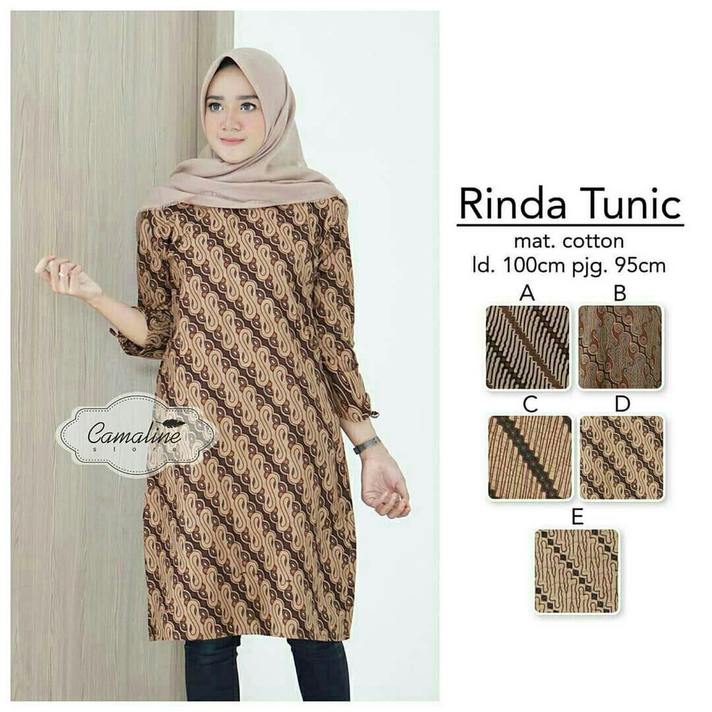 Hot Promo! Atasan Batik Wanit Tunik Seragam Kantor Seragam Guru Baju Kerja Wanita Batik
