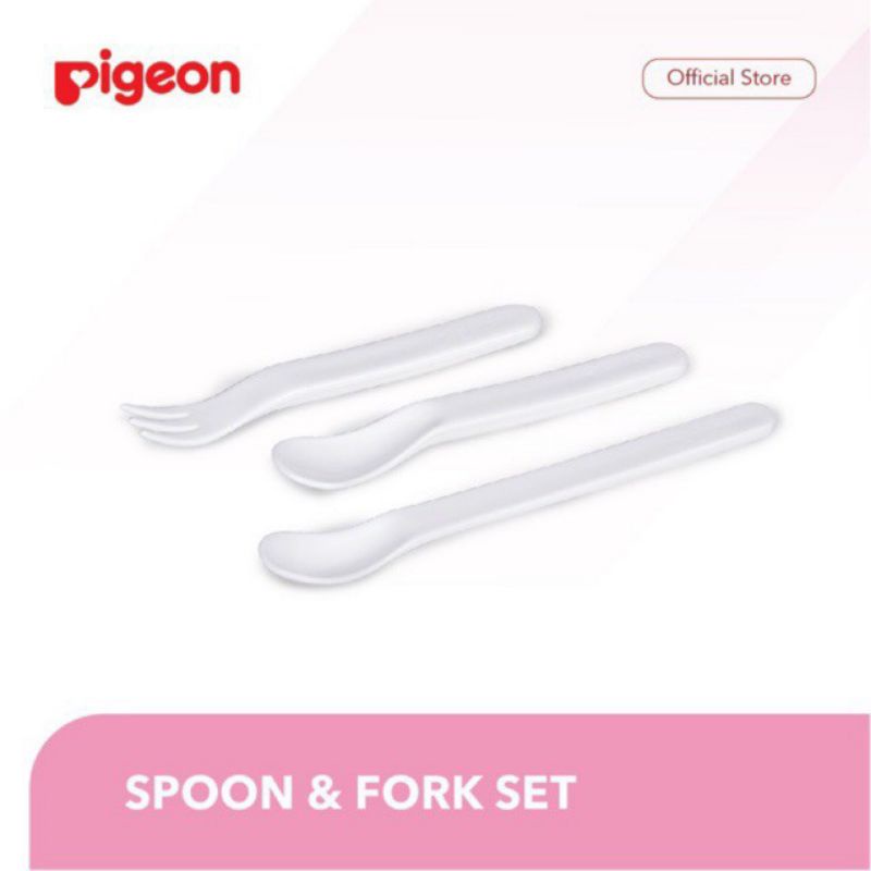 PIGEON BABY FIRST SPOON &amp; FORK SET - SENDOK BAYI