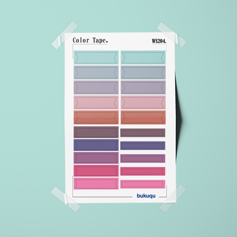 

Stiker Color Tape untuk Notebook, Planner by bukuqu