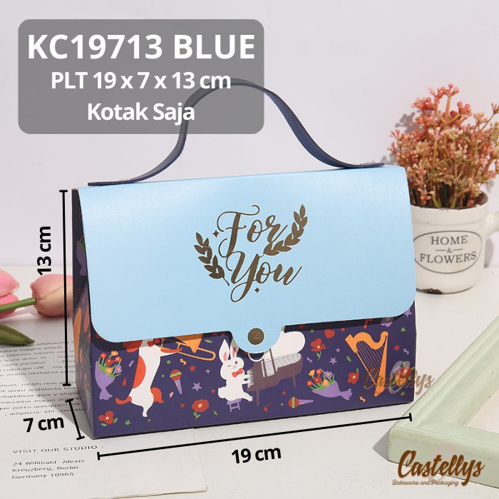 

KC19713 BIRU 5 Pcs Kotak Box Kue Roti Nastar Cookies Hampers Hadiah dll
