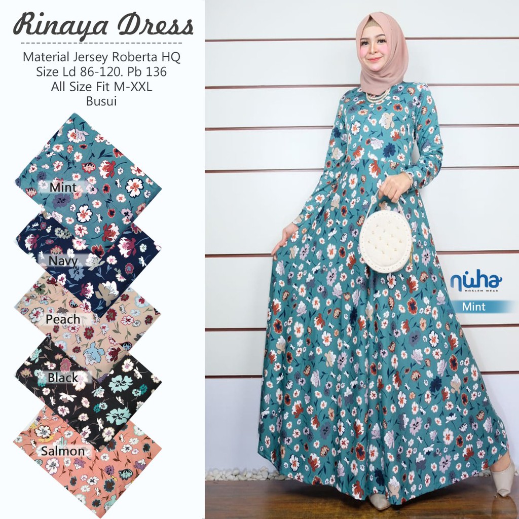 Gamis Motif Murah RINAYA DRESS by NUHA
