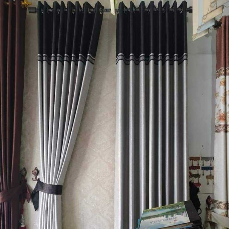 gorden jendela gorden pintu gorden smokring blackout kombinasi PREMIUM serat bludru gorden jendela