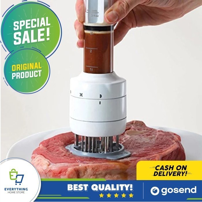 GOOD Meat Tenderizer Needle Stainless Steel Steak Meat Injector Marinade