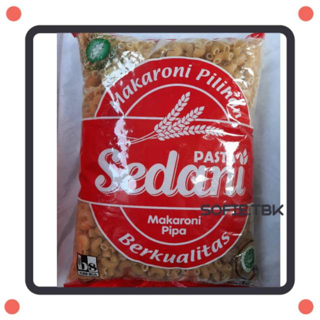 

Sedani Makaroni Pipa/Makaroni Rebus/Makaroni untuk Schotell 1kg