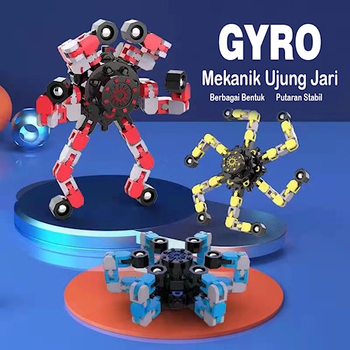 TERBARU !!! NEW Fingertip Mechanical Spinner Gyro Mainan Anak kreatif Yang Dapat Diubah Dalam Beberapa Bentuk Mainan Anak-anak Mekanis Kreatif Gyro Spinner Fidget Spinner Ujung Jari Dapat Berubah Bentuk DIY Baru