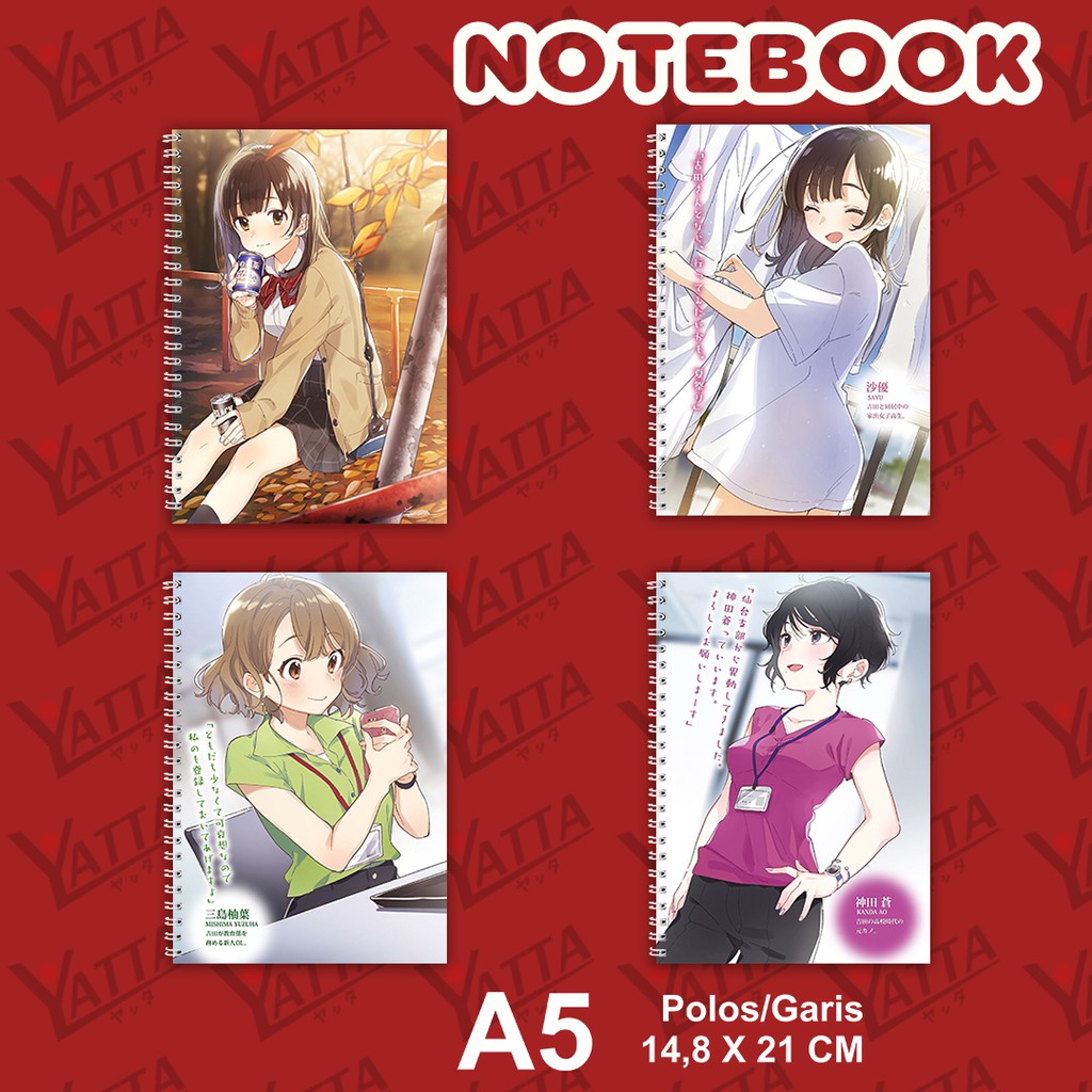 

Notebook Anime ukuran A5 14,6 cm x 21 cm Higehiro