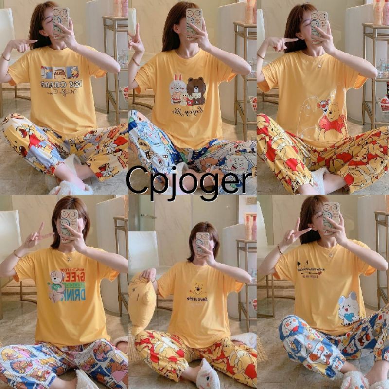 Oneset PIYAMA CP BAJU TIDUR WANITA IMPORT/NEW