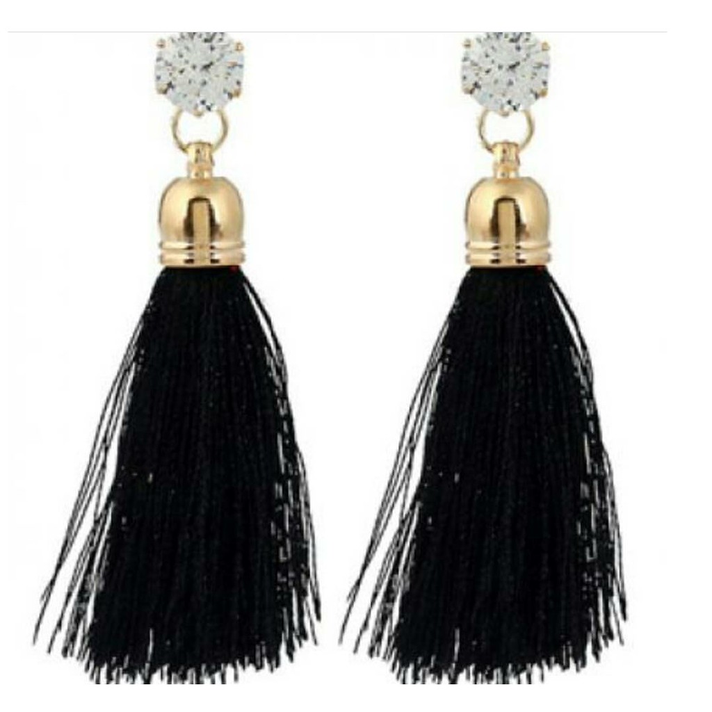 Anting Fashion Wanita  Model Tusuk Diamond  Mix Tassel MISS 53