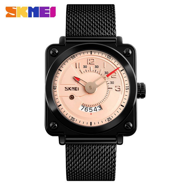 SKMEI 9172 Jam Tangan Pria Wanita Analog Tali Stainless WATCHKITE WKOS