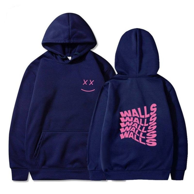 S - XXXXXL(6XL) Hoodie WALLS Smiley Face Jacket LOUIS TOMLINSON merch ID fans ONE DIRECTION BIGSIZE Jumbo KPop Fans Harajuku Oversize