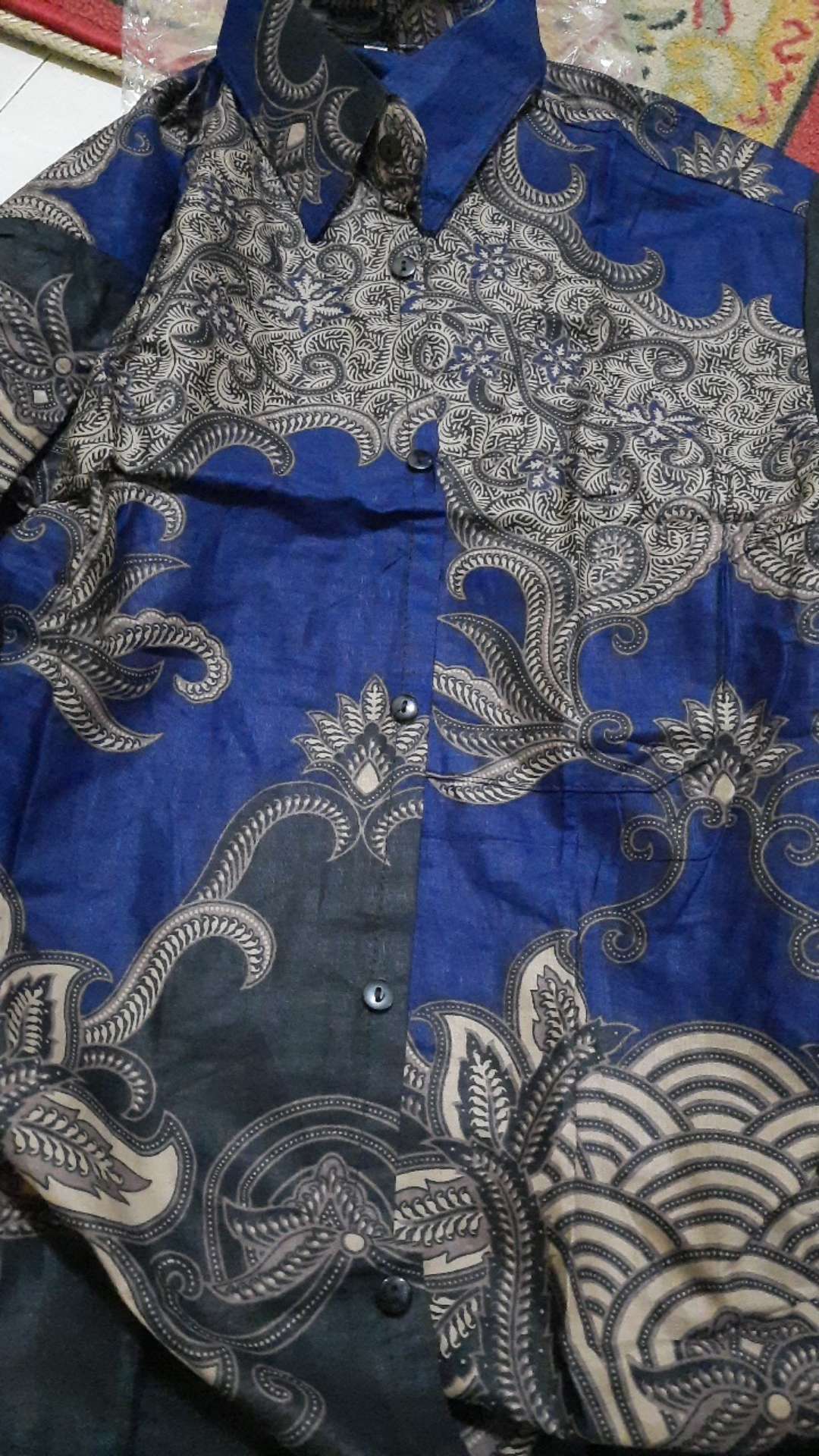 Atasan Batik~bswart Batik Hrb026 Kenongo Hem Pendek Padi Pekalongan Batik Pria Murah Modern Grosir 8